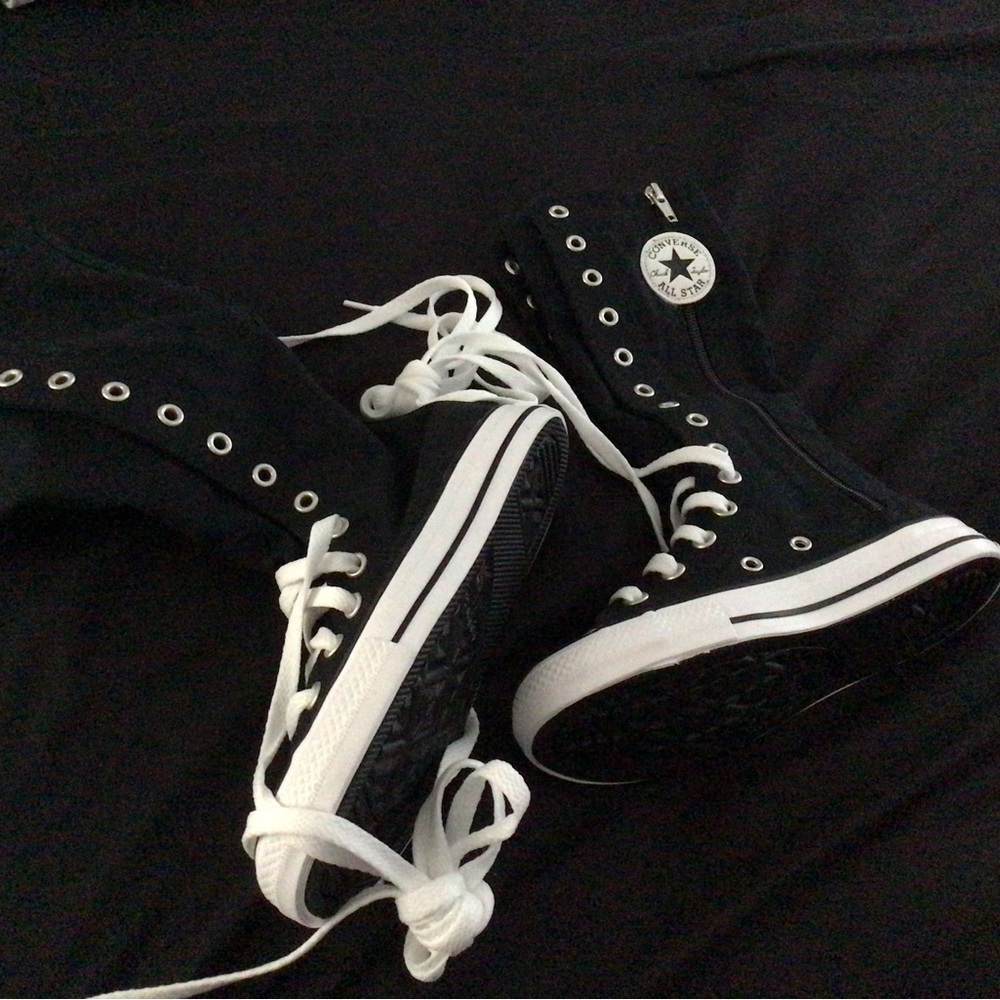 Converse Black and White High Top Sneakers
